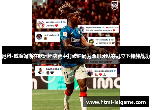 尼科·威廉姆斯在欧洲杯决赛中打破僵局为西班牙队夺冠立下赫赫战功